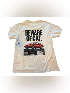 Ford Mercury Cougar Beware of Cat Graphic T-Shirt NWT XXL Road Trip Collection